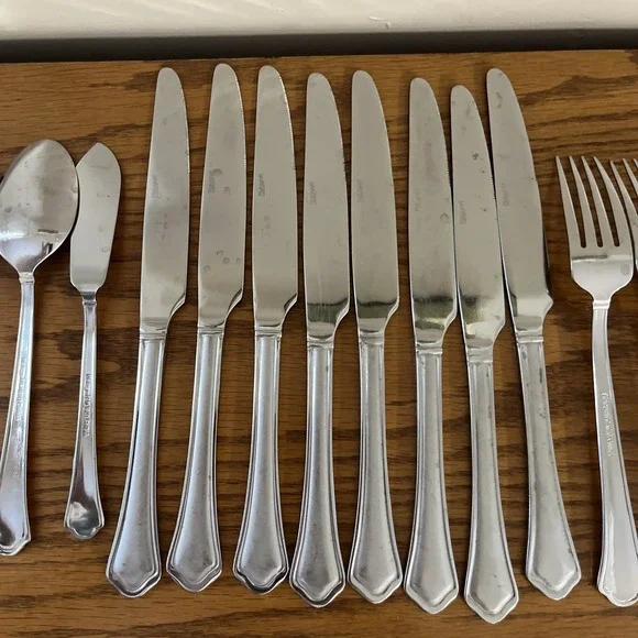 Pfaltzgraff 18/0 Stainless Silverware - CAPRI FROST - Flatware 24 Piece Set - Picture 7 of 10